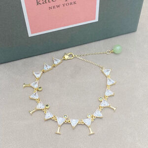 kate spade CZ Geometric Triangle Cocktail Glass Design Bracelet